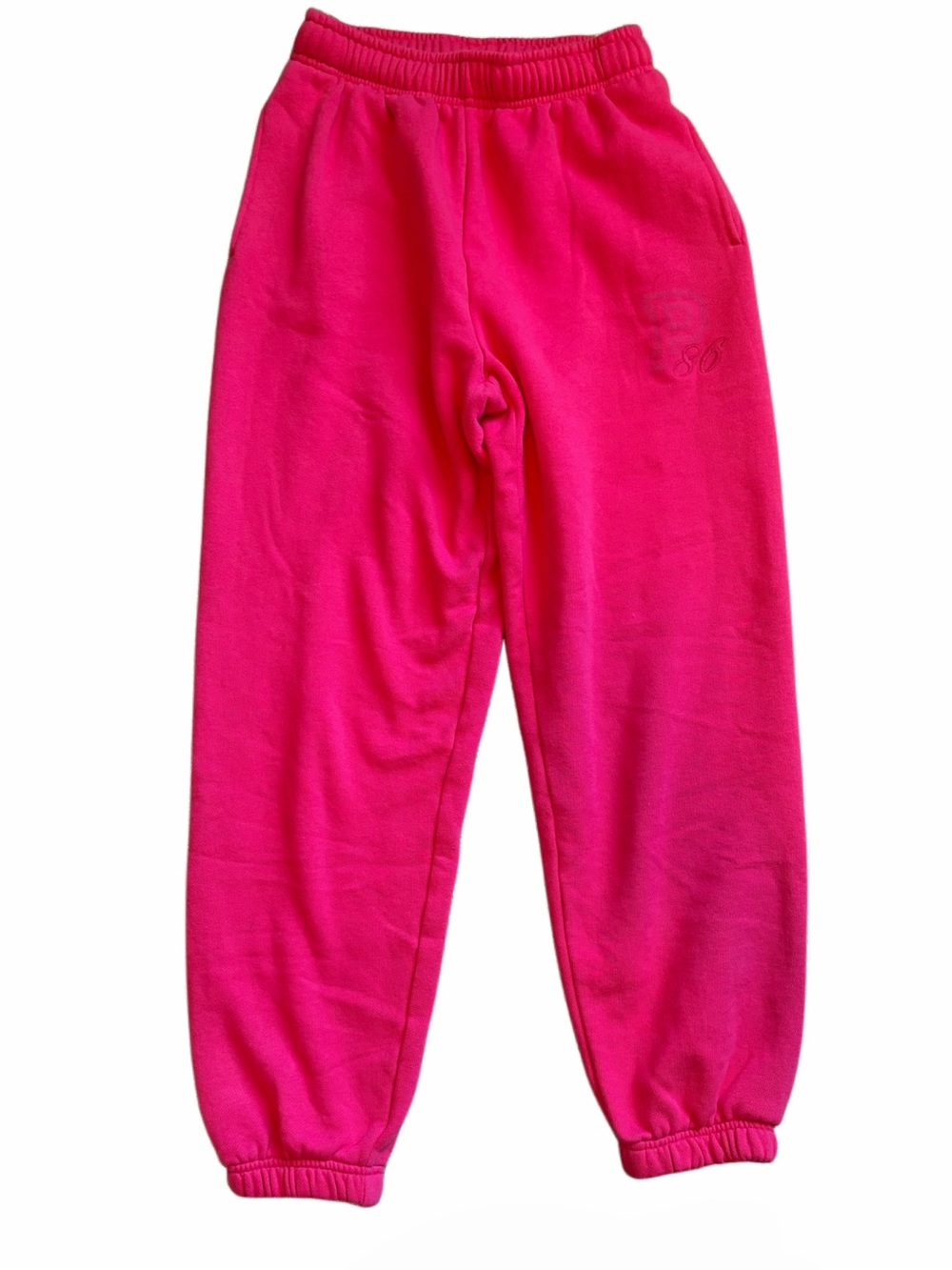 PINK Victoria's Secret Bright Hot Pink Fleece Joggers